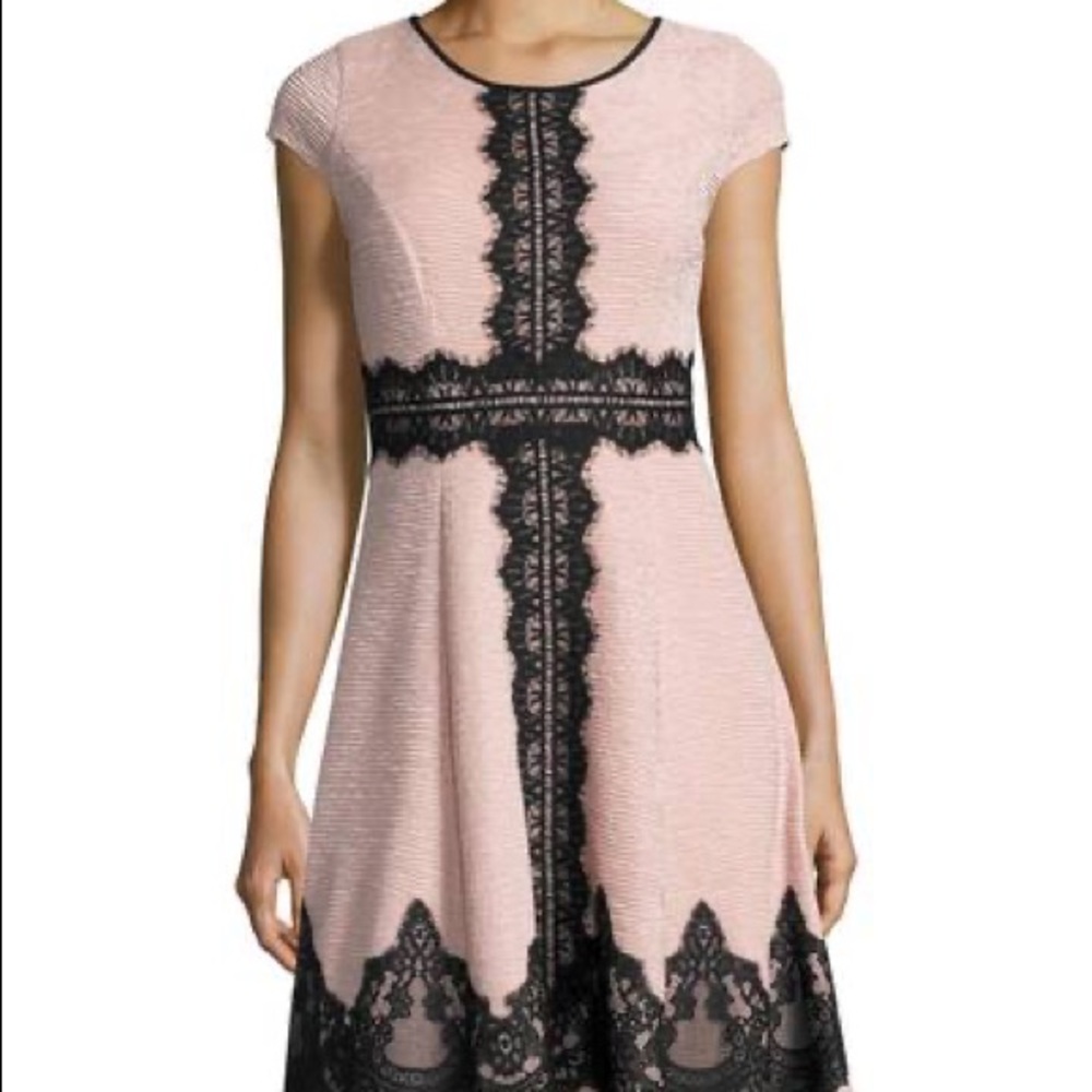Jax Textured Fit and Flare Dress Size 10